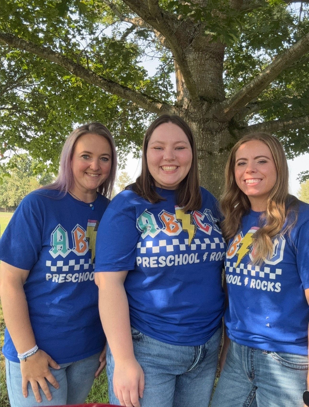 Two teachers wearing 