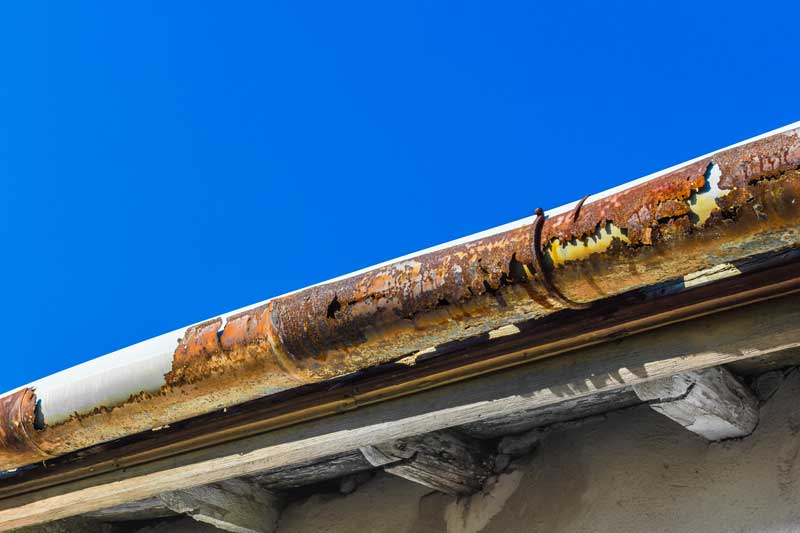 ceiling water damage checking gutters Louisville KY
