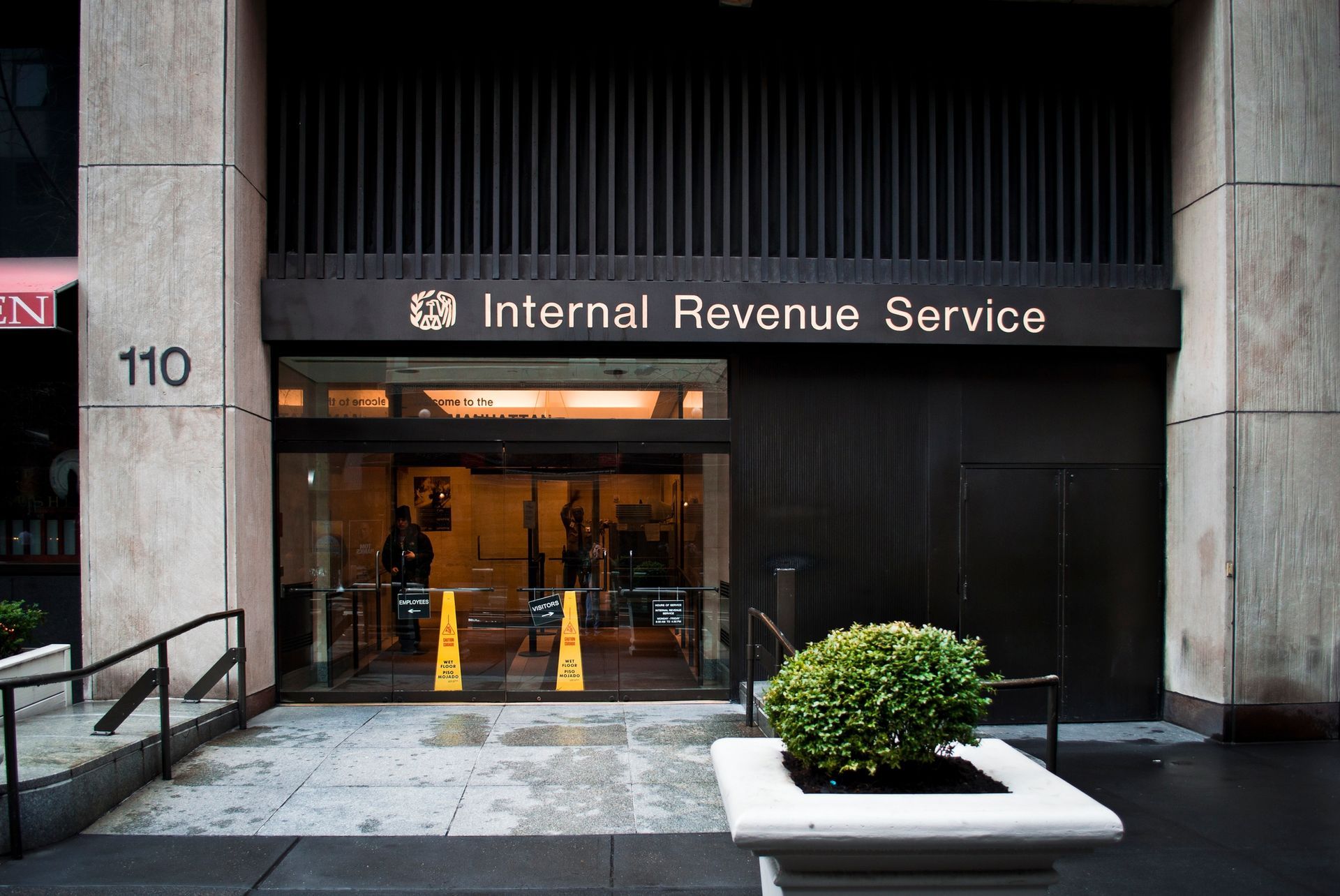 Entrance to IRS building