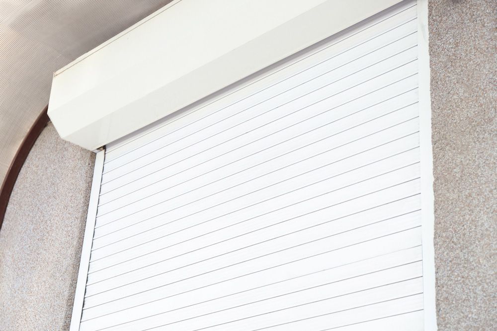 A White Roller Shutter
