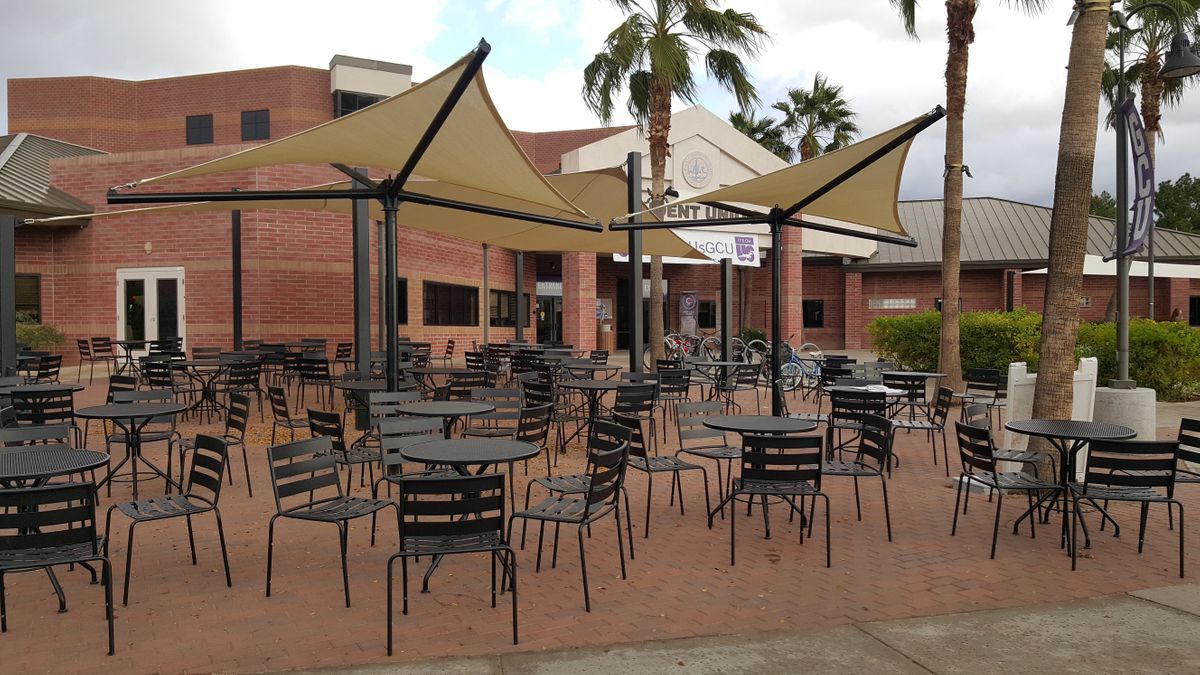 awning on a Phoenix AZ business patio