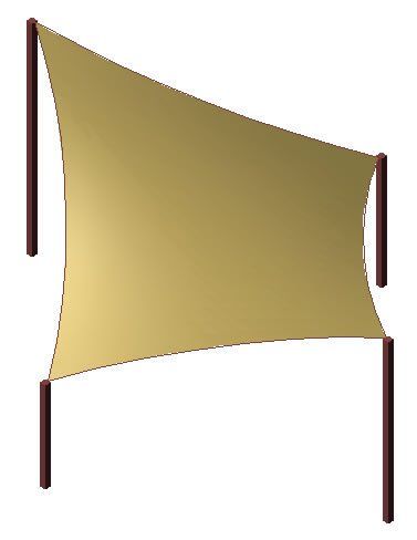 Rectangular shade sail  example from Arizona Awnings in Phoenix