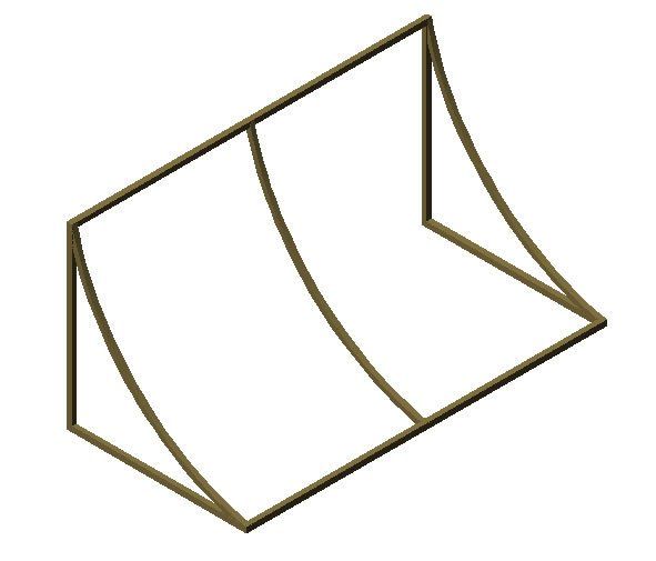 example of a concave awning frame from Arizona Awnings