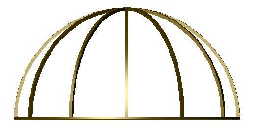 example of a dome awning frame from Arizona Awnings