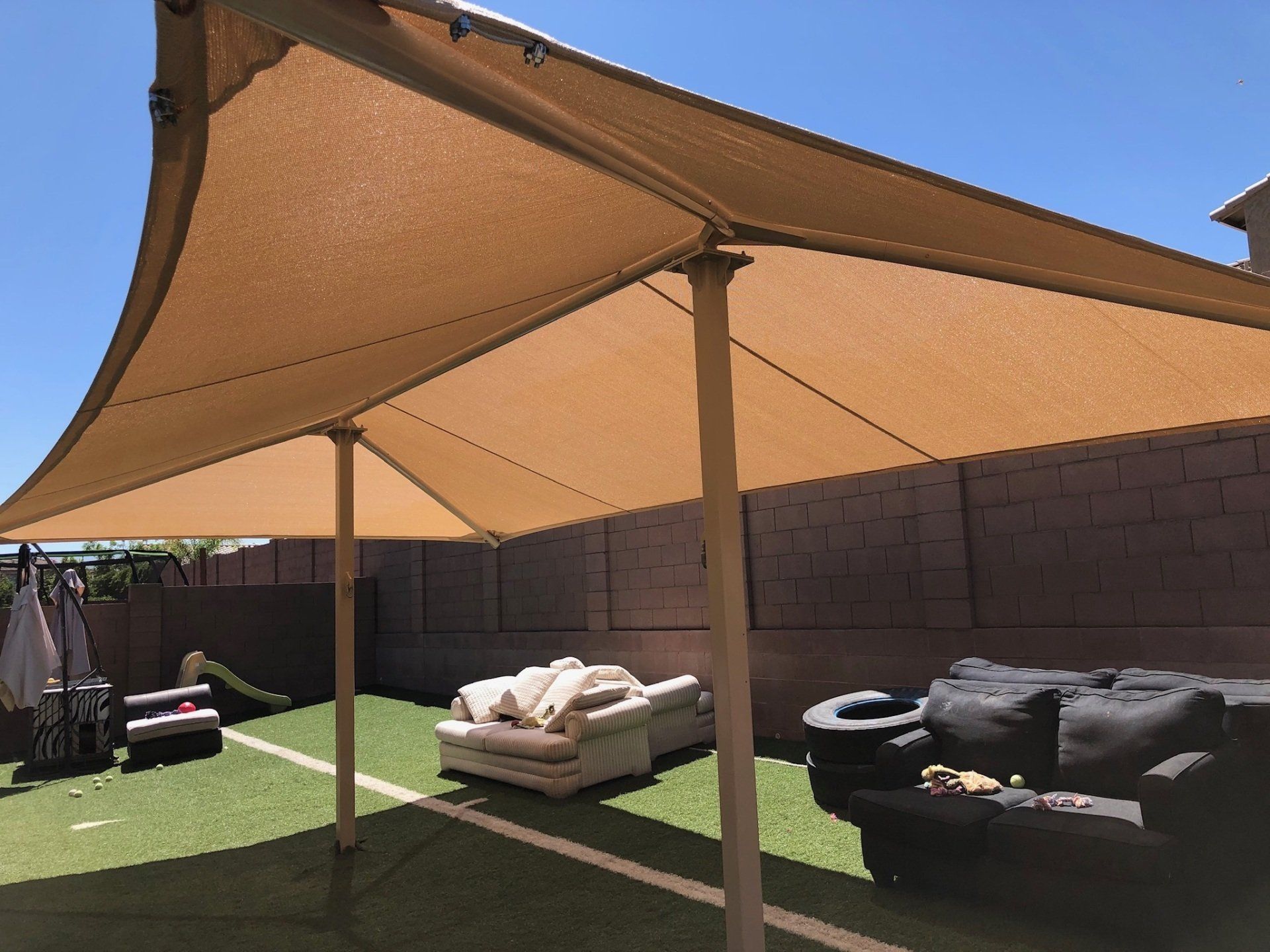 canopy awning in Phoenix, AZ backyard