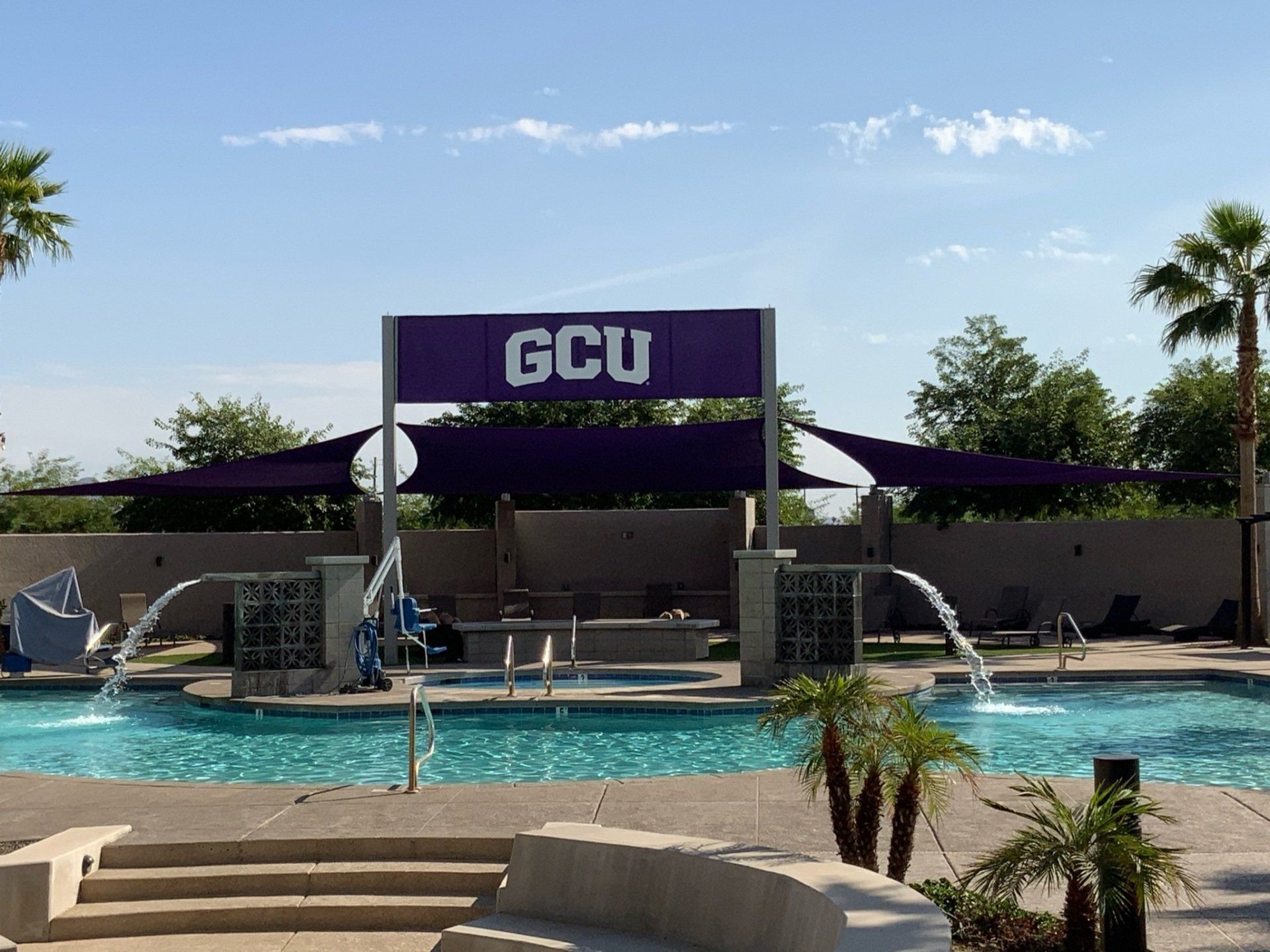 AZ Awning at Grand Canyon University pool in Phoenix AZ