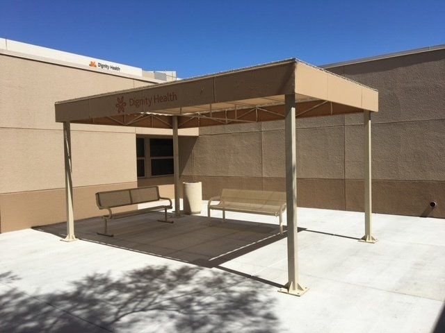 tan awning built by Arizona Awnings in Phoenix