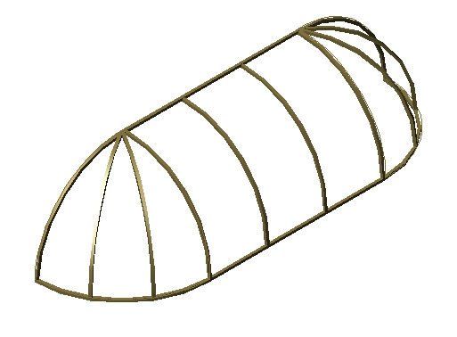 example of a long dome awning frame from Arizona Awnings