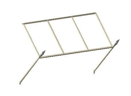 example of a spear point awning frame from Arizona Awnings
