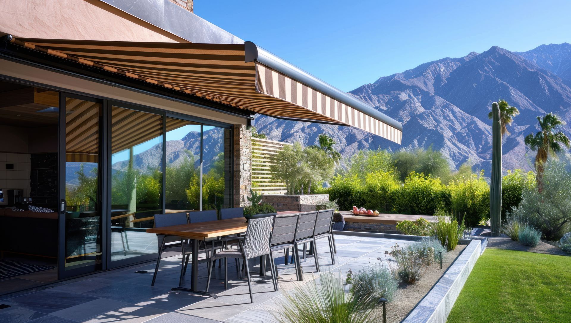 awning designed for a desert landscape in phoenix