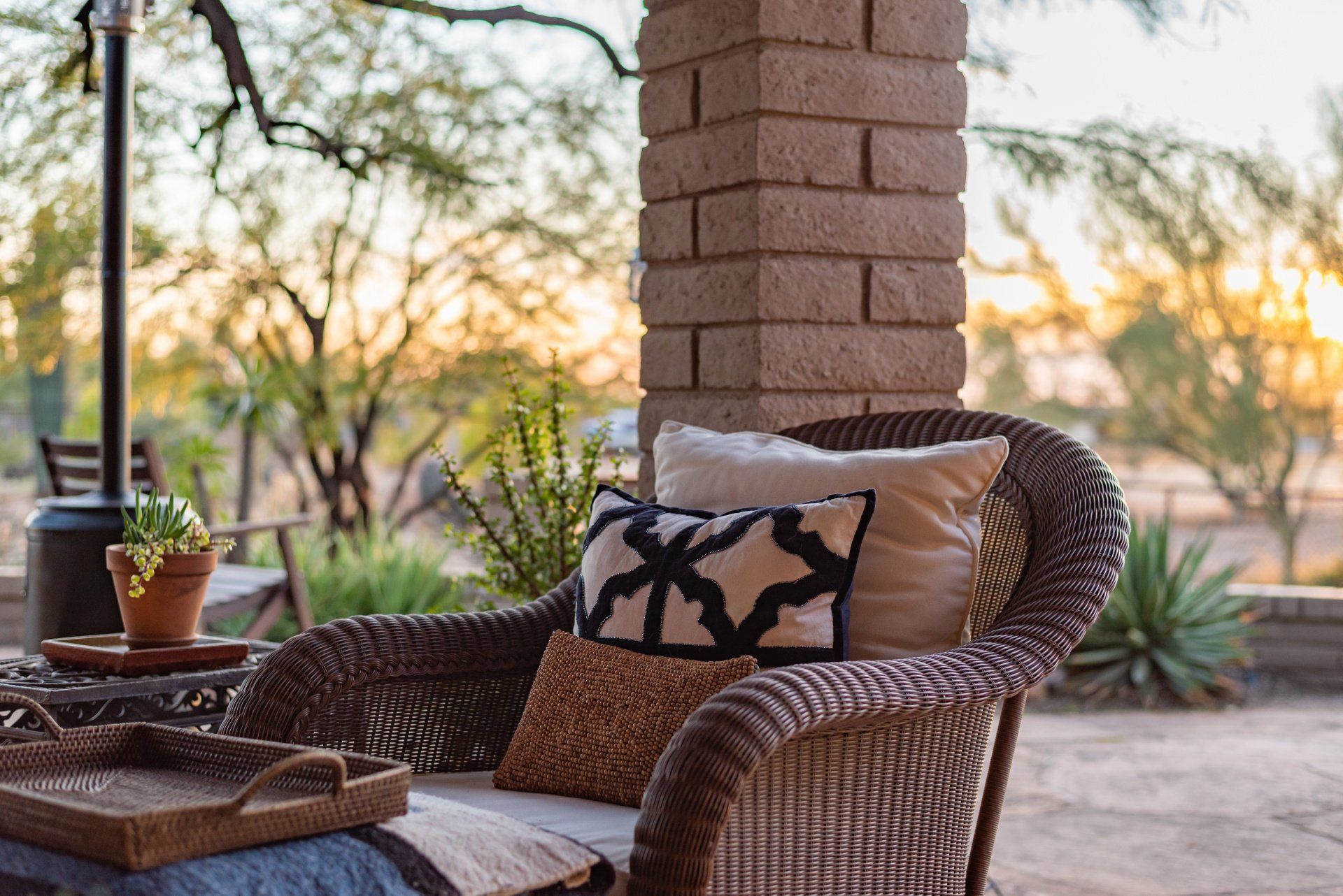 patio chair and set on arizona patio
