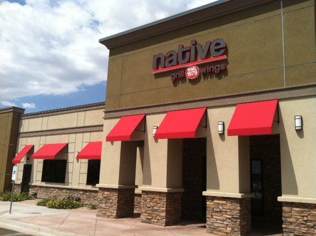 AZ Awning on the front of Native Wings in Phoenix AZ