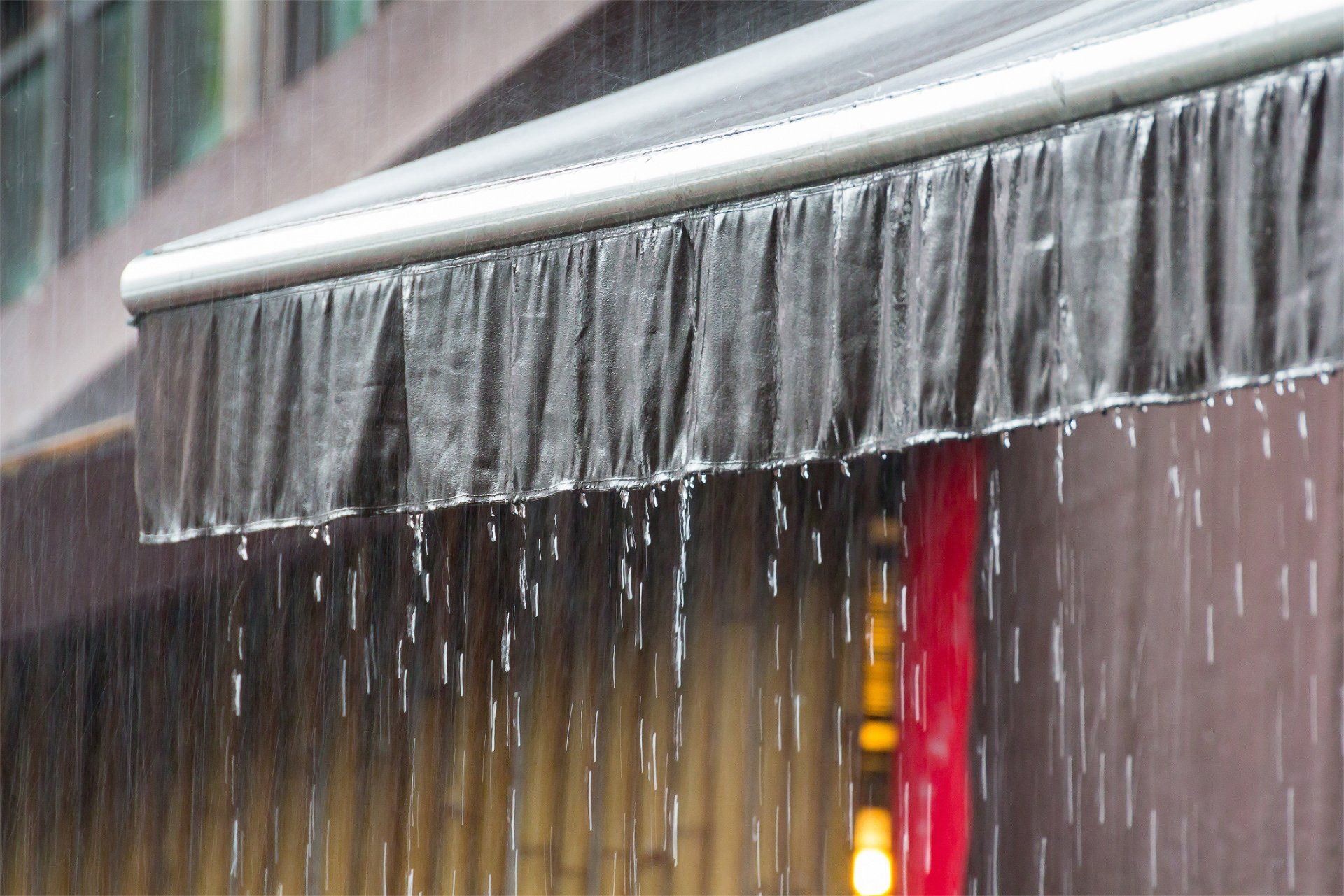 how to stop water from pooling on awnings