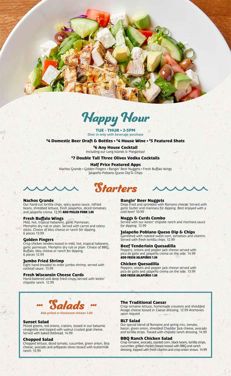 Snuggery in McHenry Summer Menu