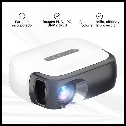 Proyector Mini Portátil Full Hd Conexión Hdmi Control Remoto