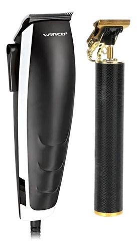 Combo Maquinas De Pelo Cortadora Patillera Accesorios Usb