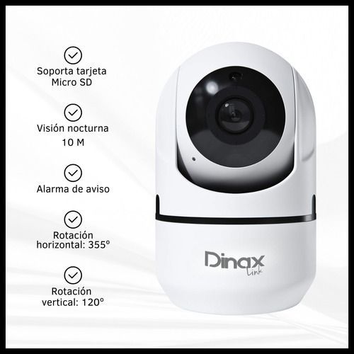 Cámara De Seguridad 2x Unidades Bidireccional Micro Sd Dinax