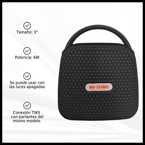 Mini Parlante Portátil Bluetooth Luz Led Rgb Tws Inalámbrico