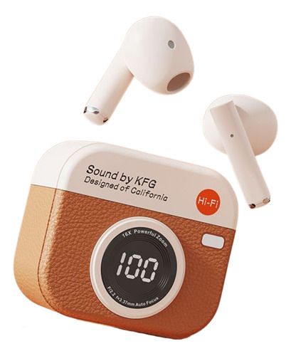 Auriculares Inalámbricos Dinax Q86 Sound Bluetooth Camara - Marron