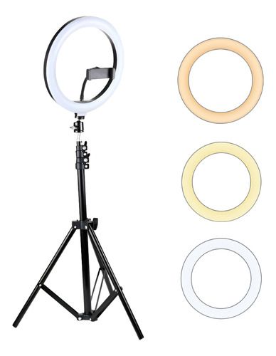 Aro De Luz 26cm Luz Led Trípode Soporte Celulares Selfie