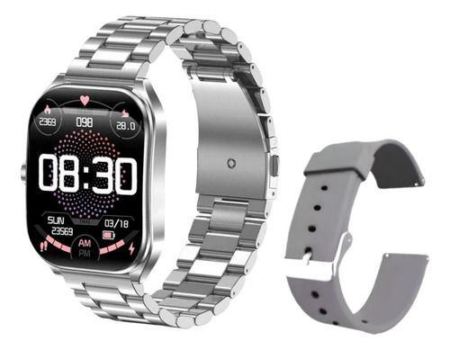 Reloj Smartwatch Táctil Malla De Acero Sumergible
