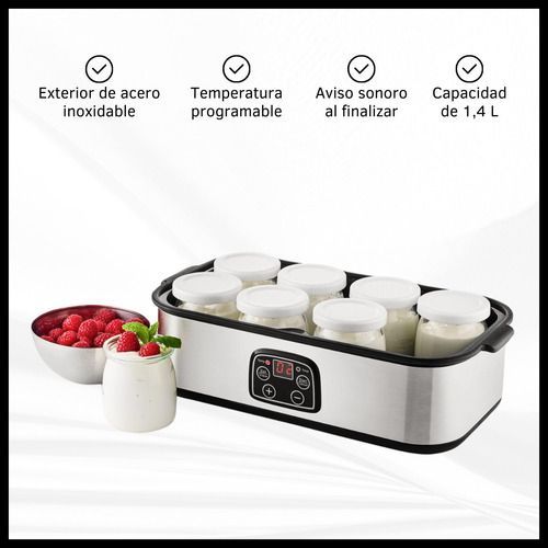 Yogurtera Eléctrica Fabrica De Yogurt 8 Frascos Vidrio 180ml