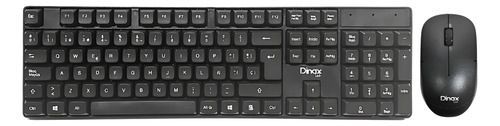 Kit De Teclado Y Mouse Inalámbrico Dinax Dx-2btcomb Negro