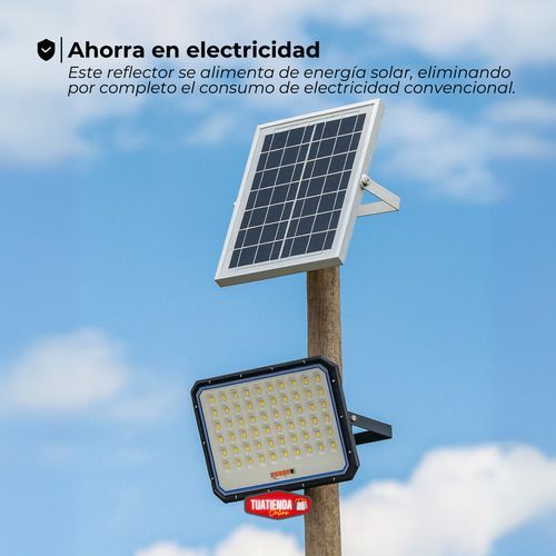 Reflector Led 200w Panel Solar Control Remoto Ip66 Exterior