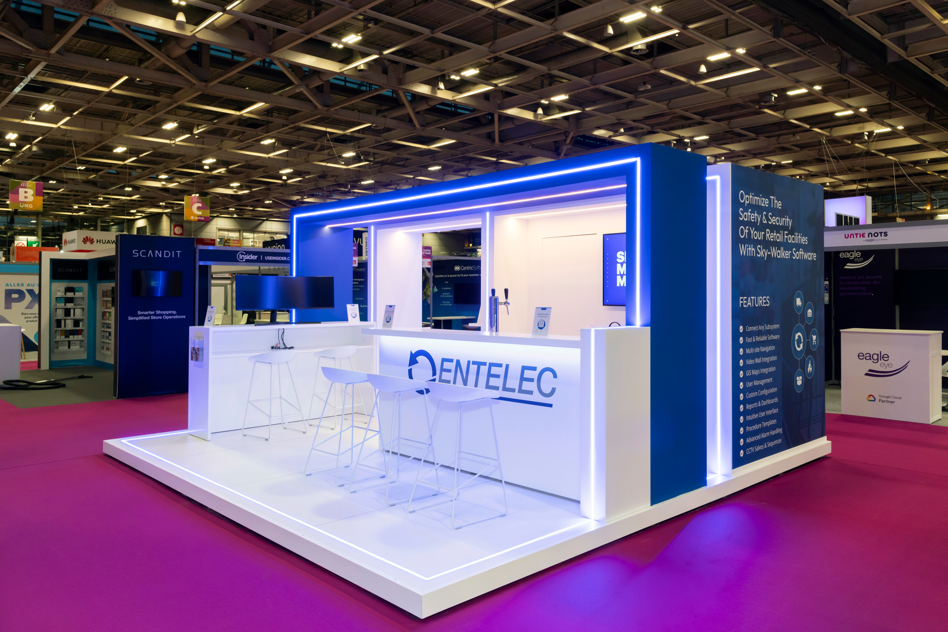 Tech For Retail 2023 - Entelec stand view 1