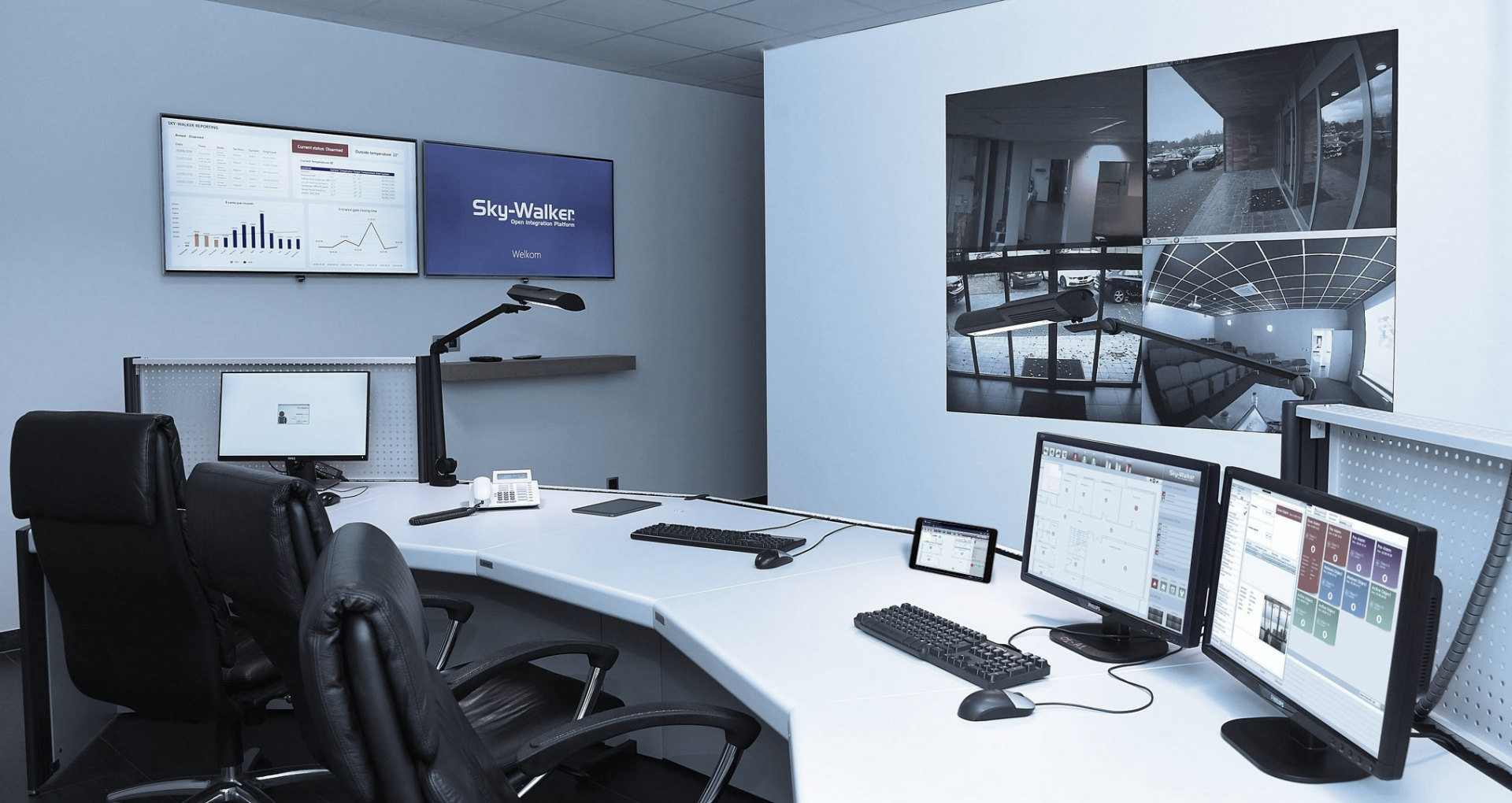 Sky-Walker control room to manage safety, security, and comfort systems centrally