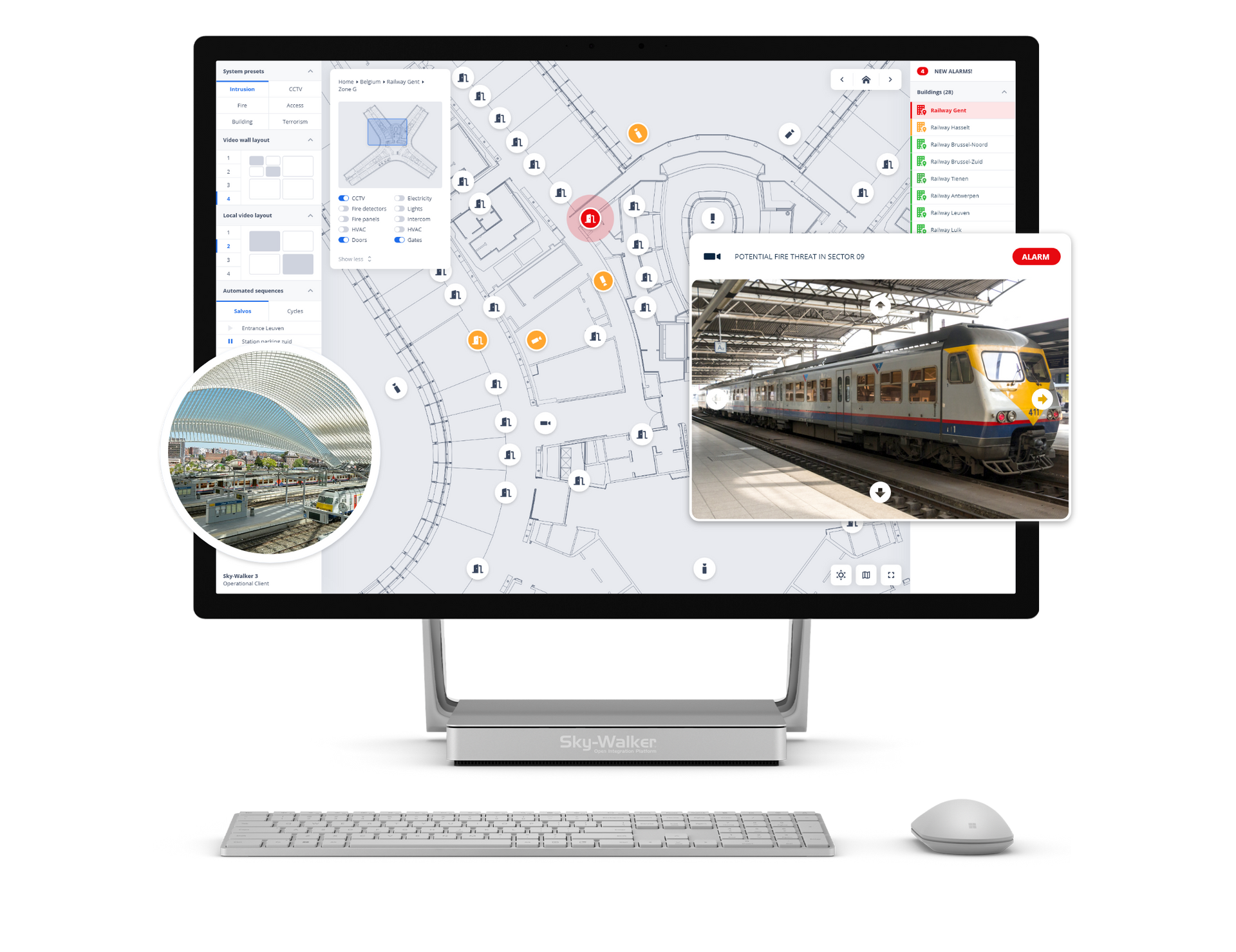 Seamlessly navigate between your railway floors/sites with Sky-Walker PSIM