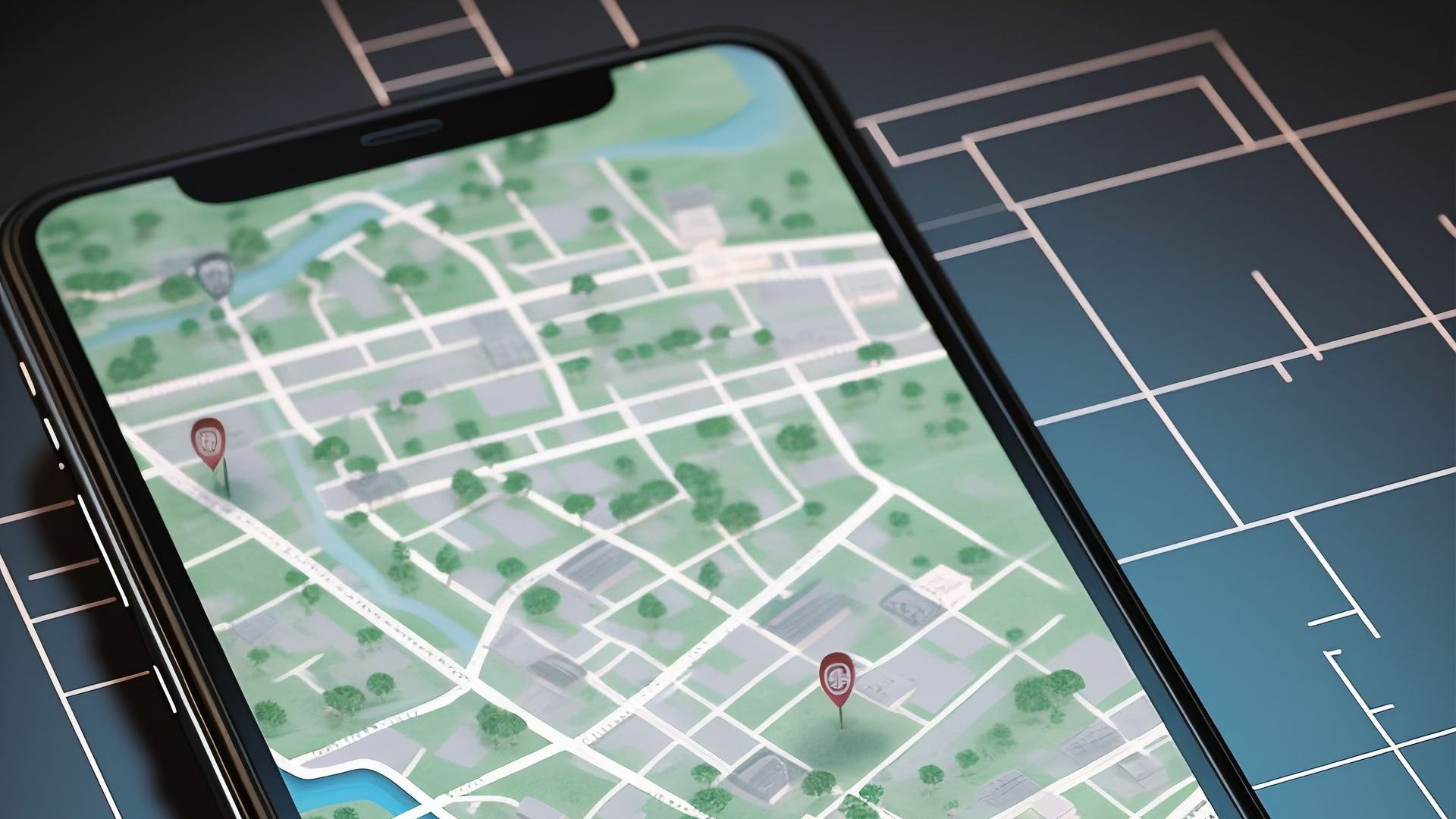 GIS application displaying location tracking
