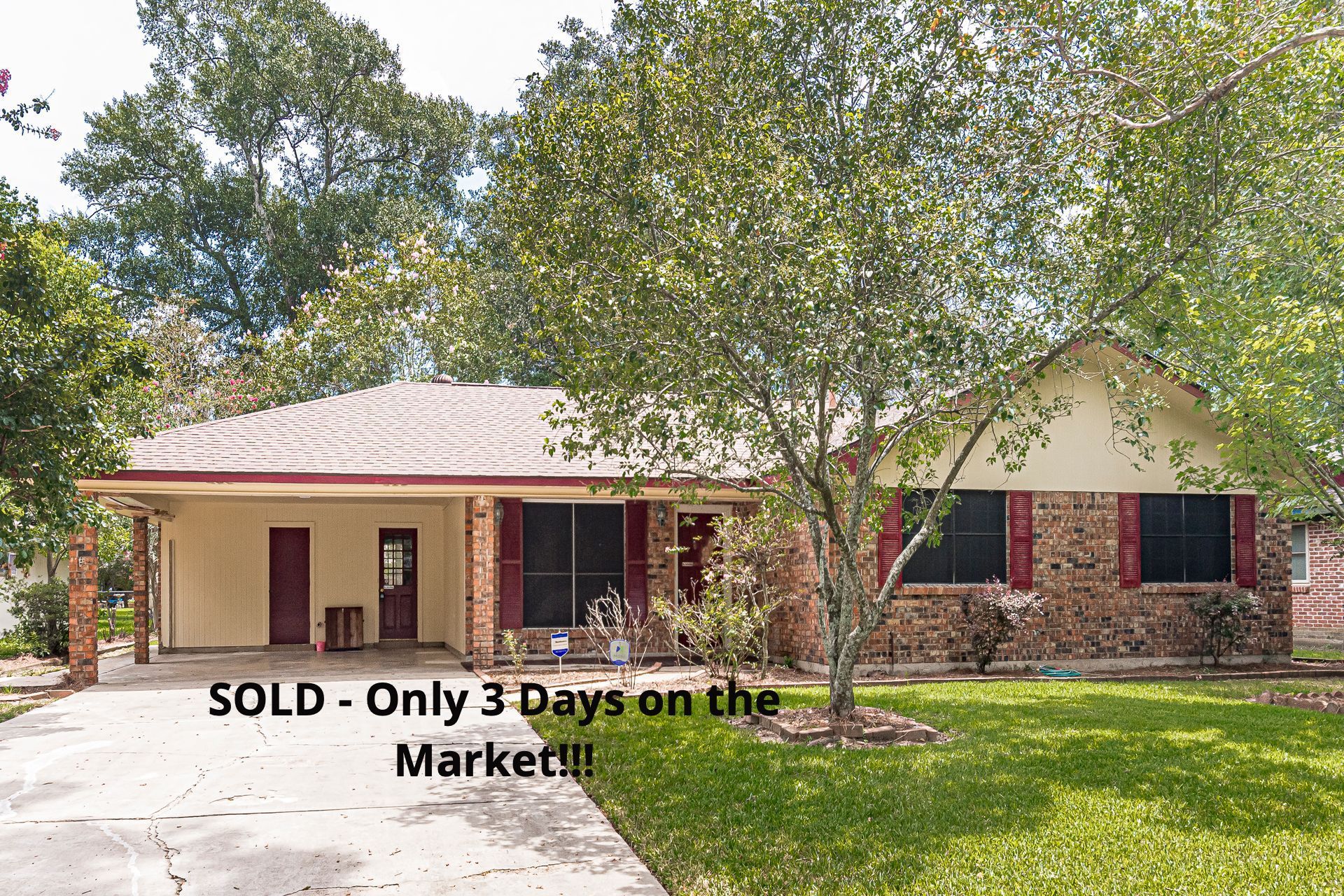 A house that has been sold only 3 days on the market.