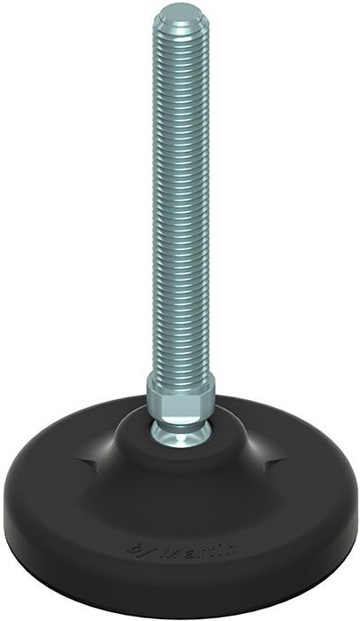 A rubber base with a screw on top of it.