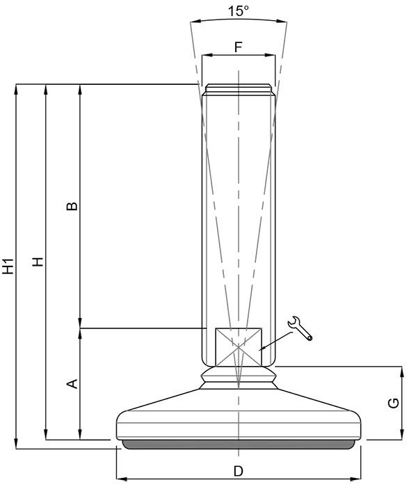 A black and white drawing of a metal object with measurements.