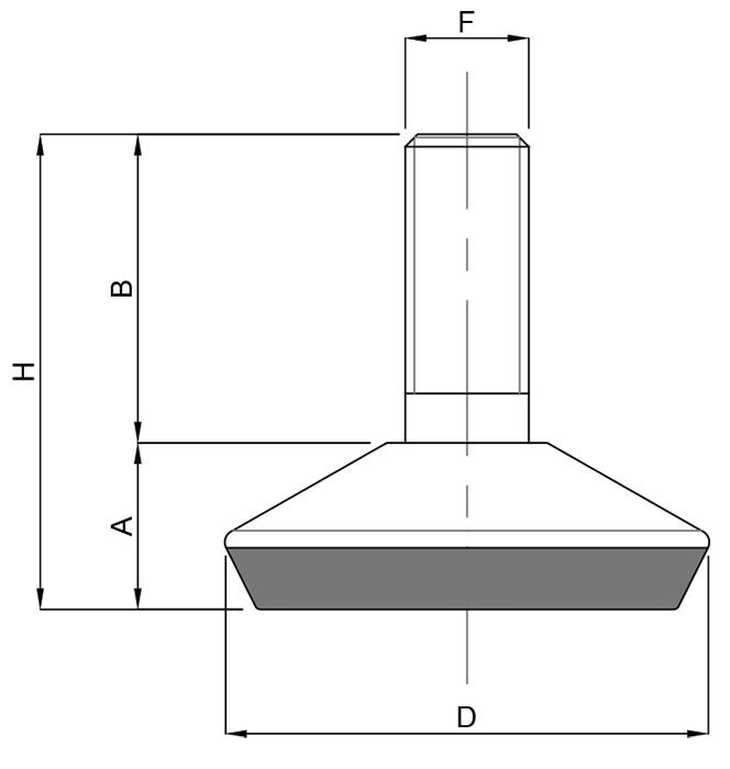 A black and white drawing of a stove with measurements.