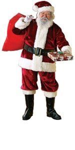 Santa Claus in Red Suit With Sack of Gifts and Presents — Costumes Galore in Maroochydore, QLD