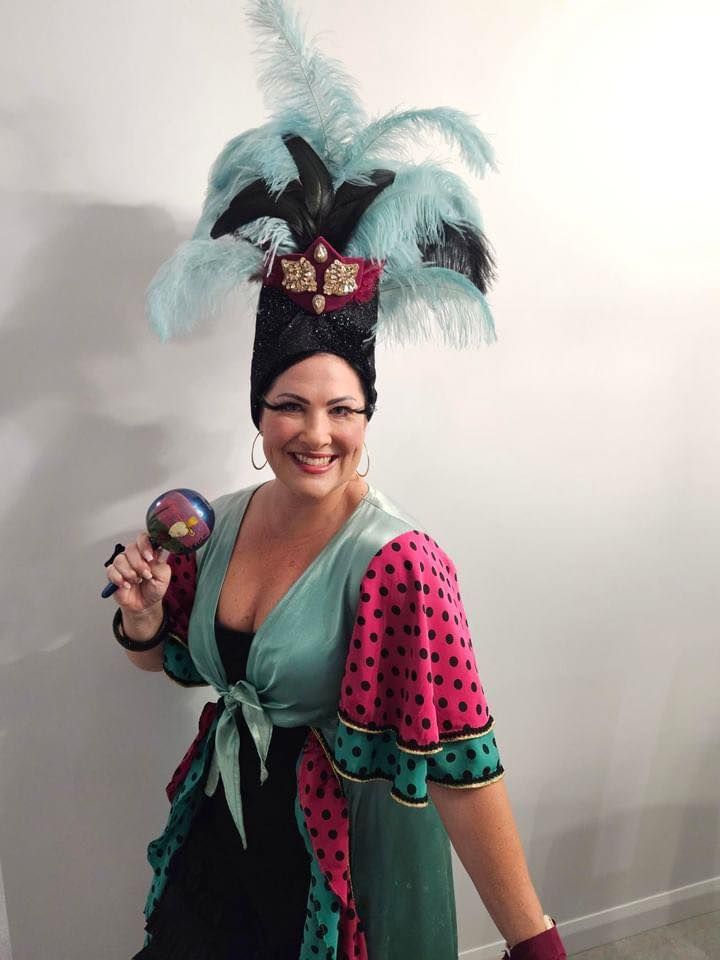 Woman in Costume Holding Maraca — Costumes Galore In Maroochydore, QLD