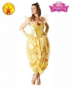 Woman in a Yellow Belle Costume — Costumes Galore in Maroochydore, QLD