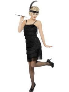 Woman in a Black Flapper Dress, Holding a Cigarette Holder — Costumes Galore in Maroochydore, QLD