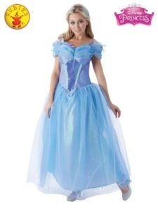 Woman in a Light Blue Cinderella Dress Costume, Posing for the Camera — Costumes Galore in Maroochydore, QLD