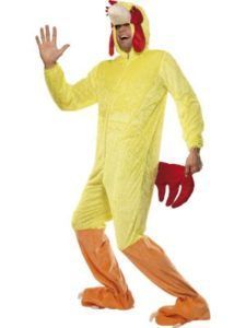 Person in a Yellow Chicken Costume, Waving With One Hand — Costumes Galore in Maroochydore, QLD
