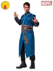 Doctor Strange Costume, Blue Robe, Belt, Black Pants, Boots, and Gesturing Hands — Costumes Galore in Maroochydore, QLD