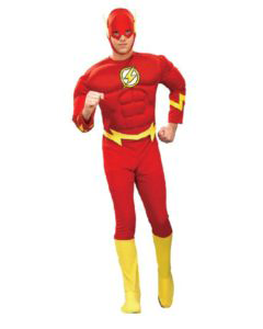 Person in a Red Flash Costume — Costumes Galore in Maroochydore, QLD