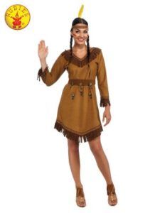 Woman in a Brown Native American-style Costume — Costumes Galore in Maroochydore, QLD