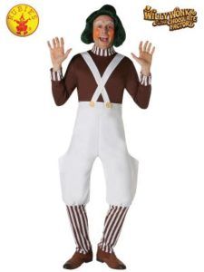 Person in an Oompa Loompa Costume. Brown Top — Costumes Galore in Maroochydore, QLD