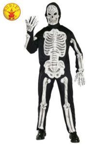 Person in a Black Skeleton Costume, Standing and Waving — Costumes Galore in Maroochydore, QLD