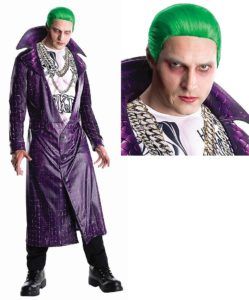 Man in a Purple Joker Costume With Green Wig, Staring — Costumes Galore in Maroochydore, QLD