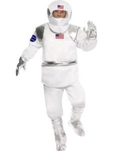Astronaut Costume in White and Silver, Person Floating — Costumes Galore in Maroochydore, QLD