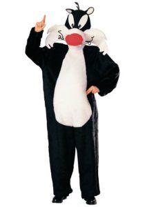 Person in a Sylvester the Cat Costume, Pointing Up — Costumes Galore in Maroochydore, QLD